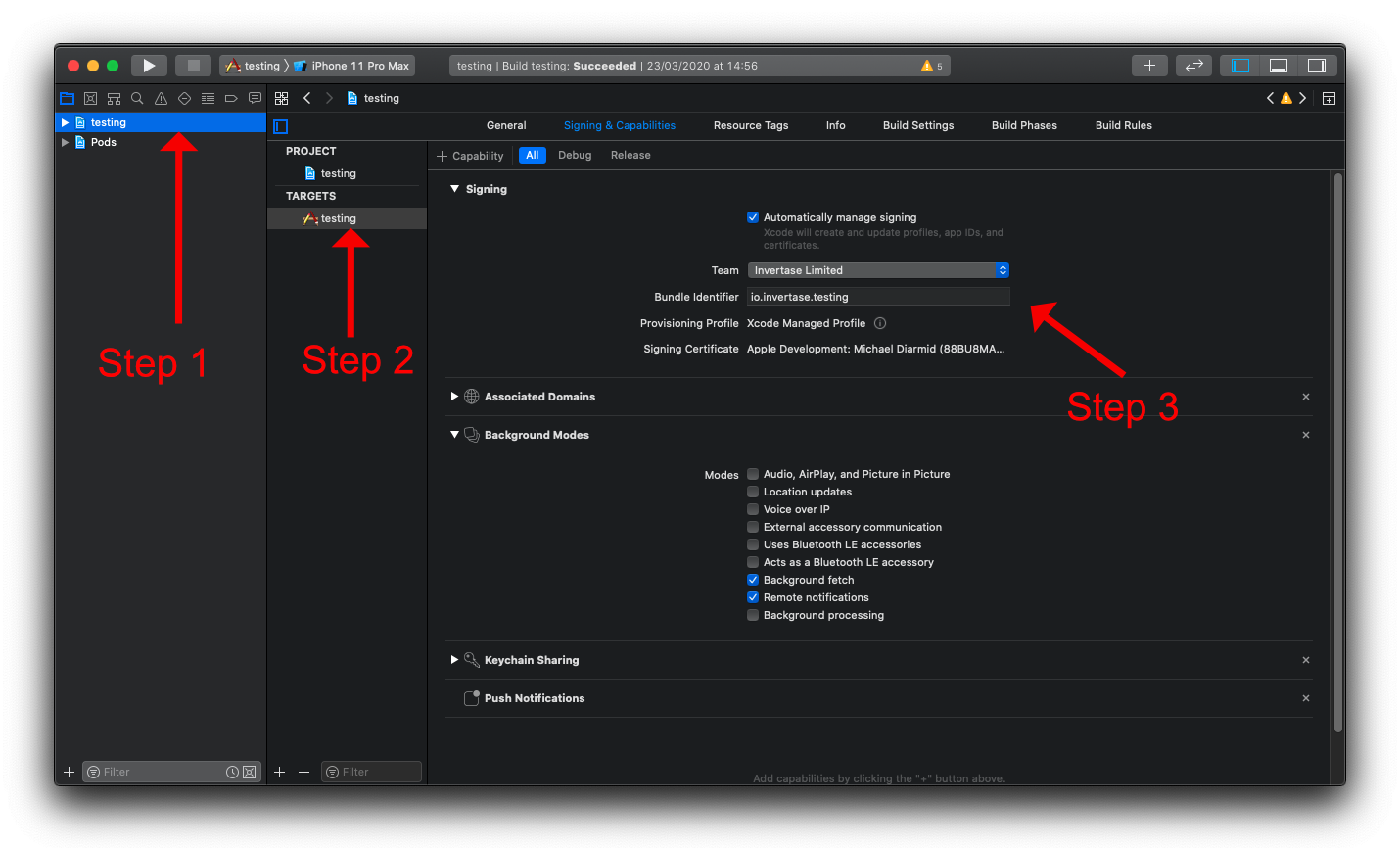 Xcode - Assign provisioning profile