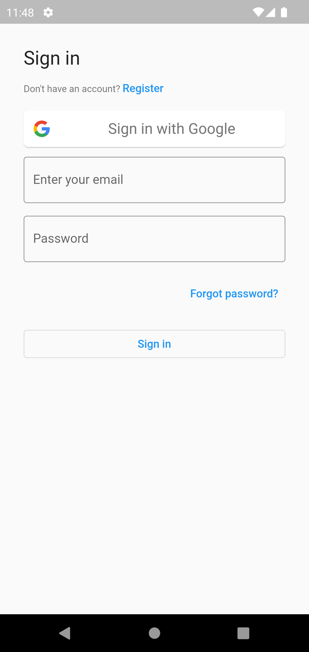 FlutterFire UI Auth - Google provider first